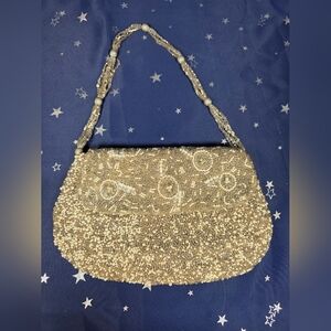 Vintage Beaded Evening Bag | Pearl & Sequin Clutch | Y2K Prom Bridal